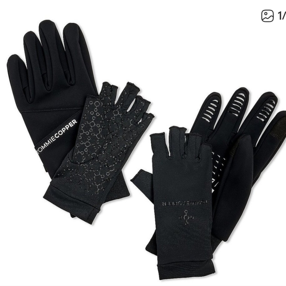 Tommie Copper Women's Black Fingerless Gloves